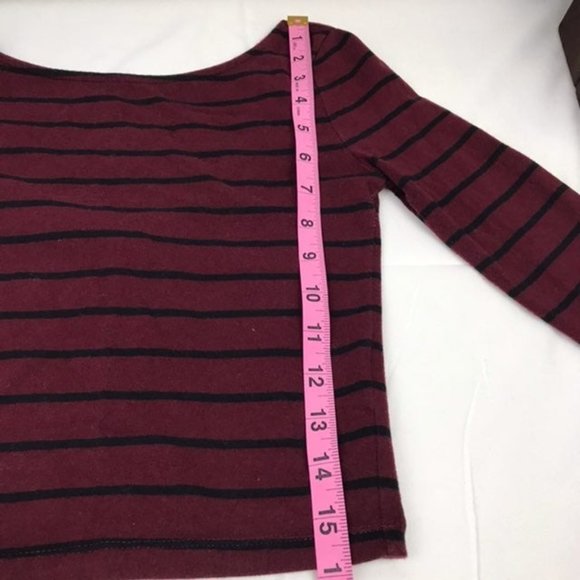 Forever 21 burgandy stripped crop top - Picture 4 of 6